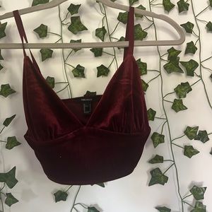 velvet crop top